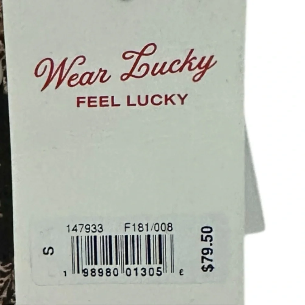 NWT Lucky Brand Black and Cream Blouse Size Small